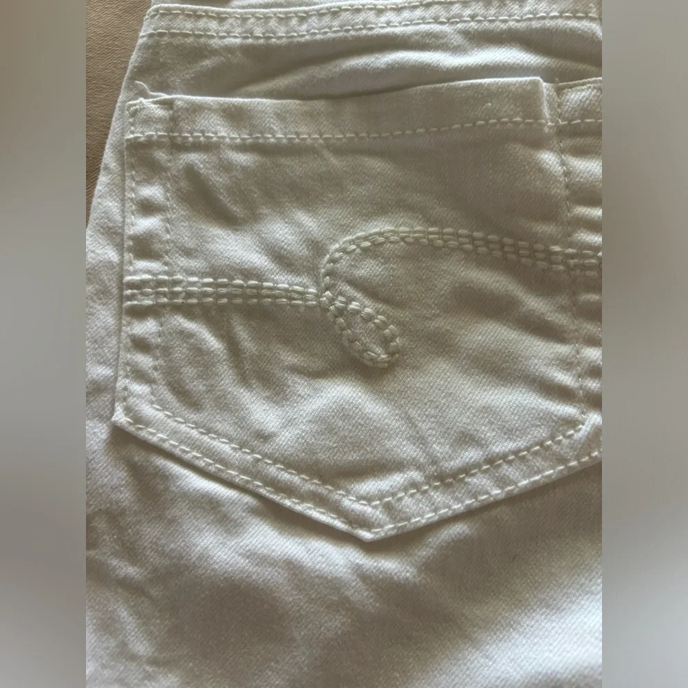 Justice White Denim Shorts Casual Summer‎ Style Size 10 Slim